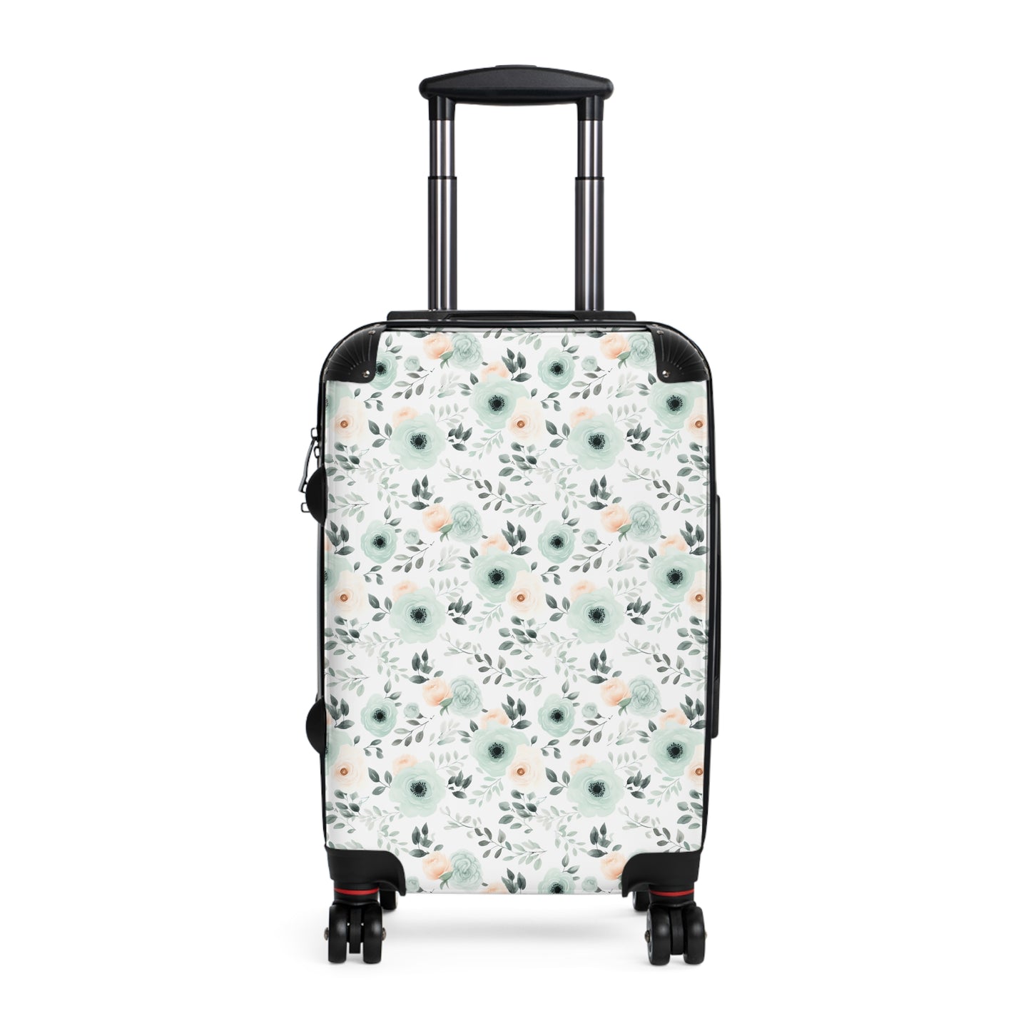 Mint Floral Suitcase