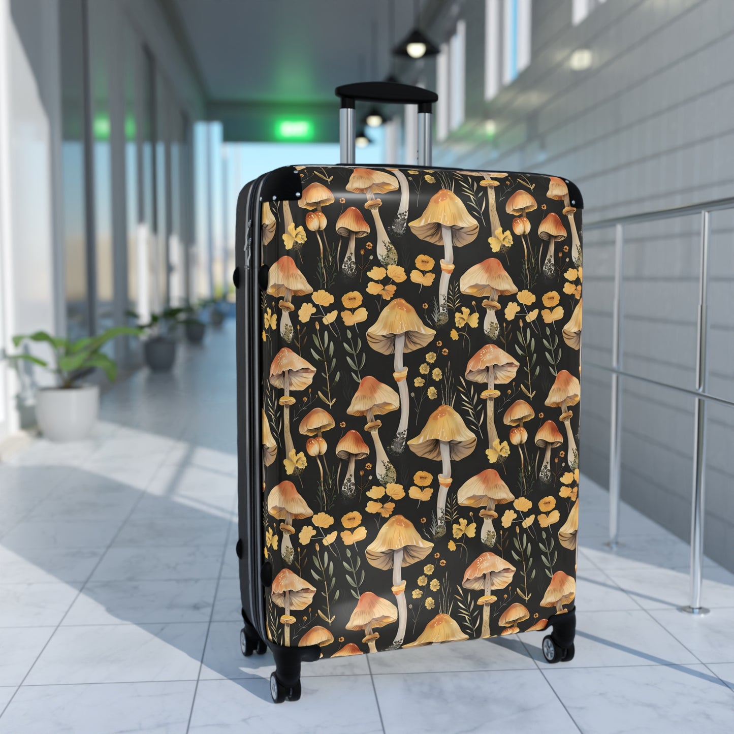 Yellow Mushroom Suitcase