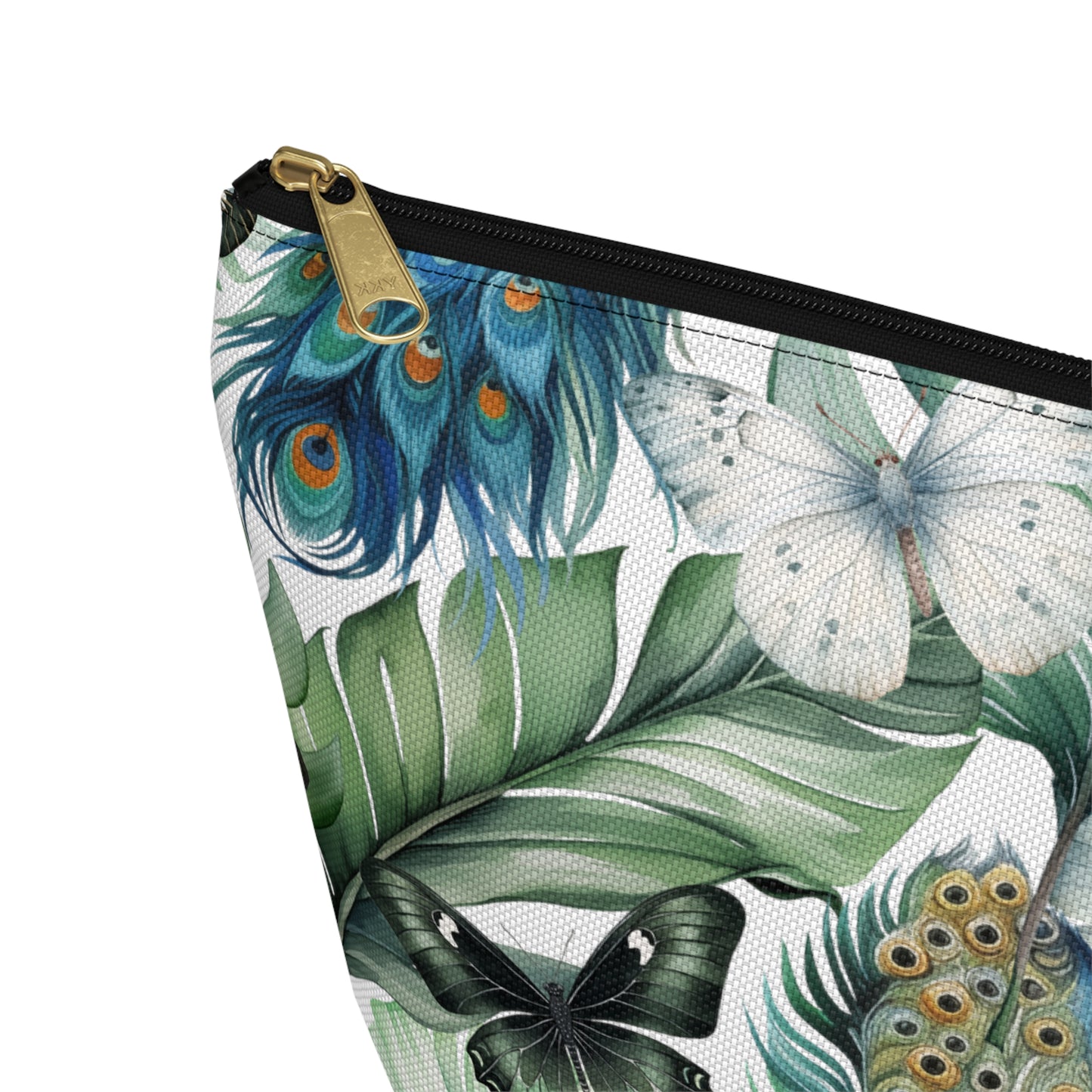 Tropical Peacock Accessory Pouch w T-bottom