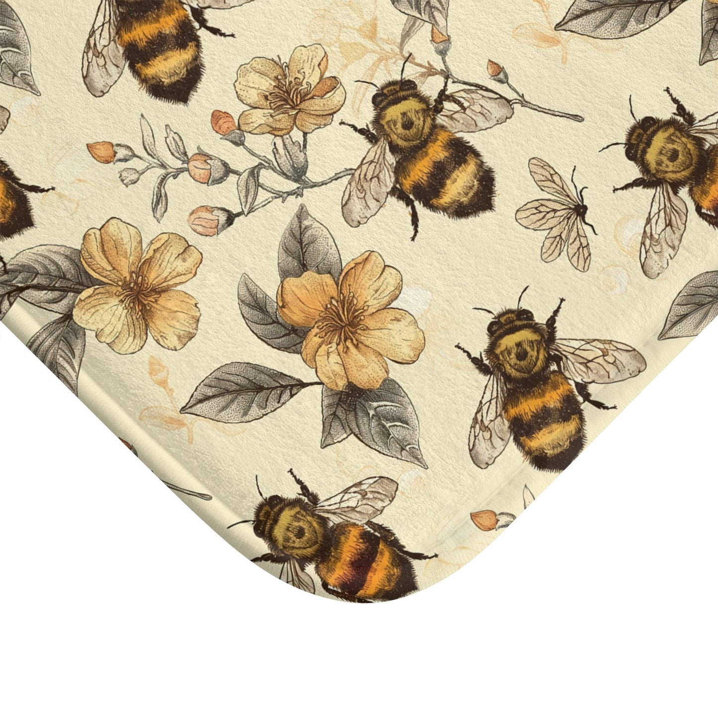 Vintage Bees Bath Mat