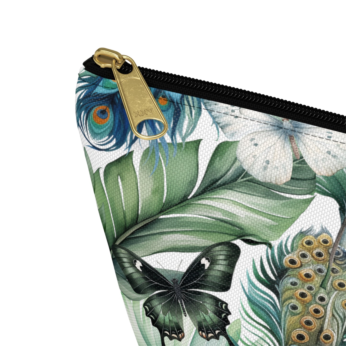 Tropical Peacock Accessory Pouch w T-bottom