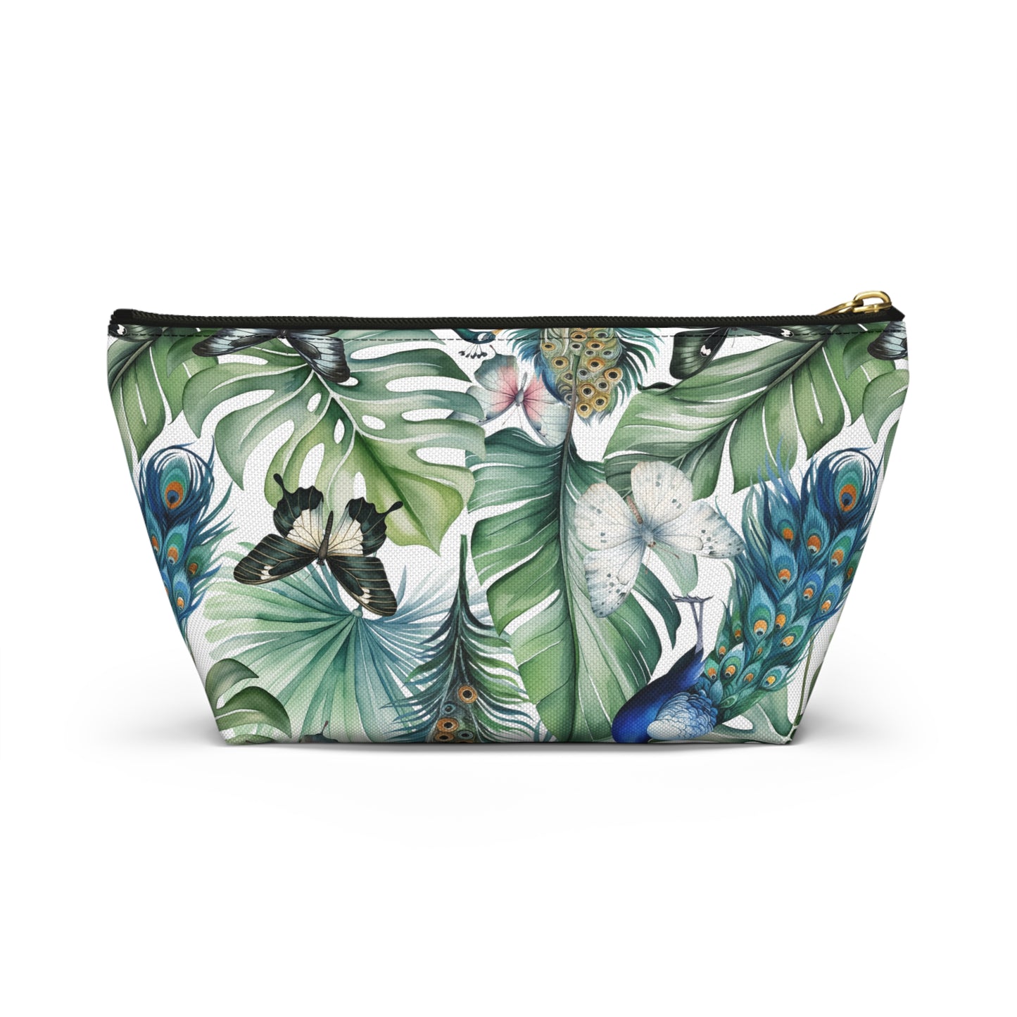 Tropical Peacock Accessory Pouch w T-bottom