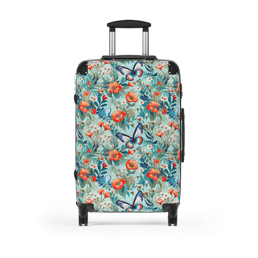 Butterfly Floral Suitcase