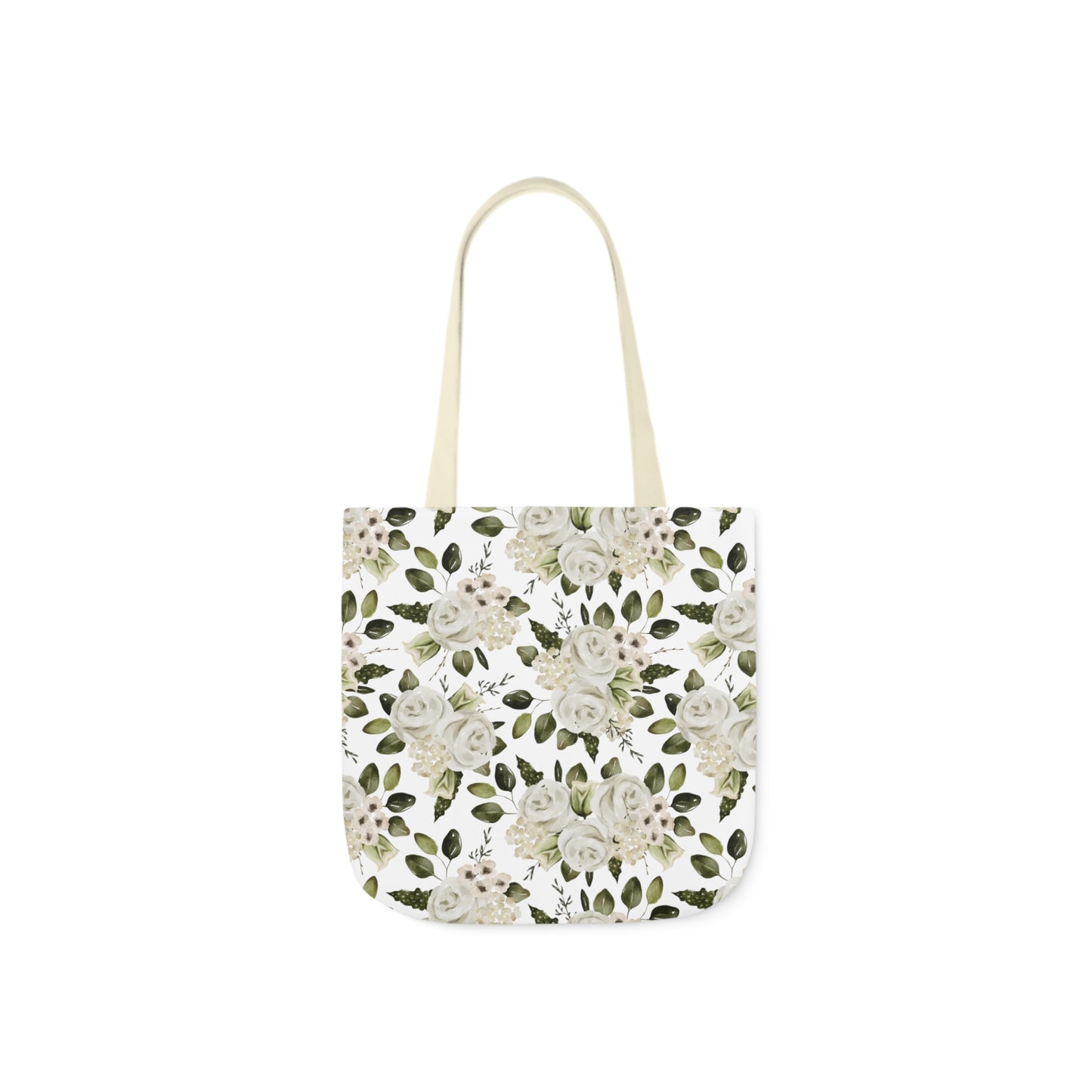 April Floral Canvas Tote Bag, 5-Color Straps