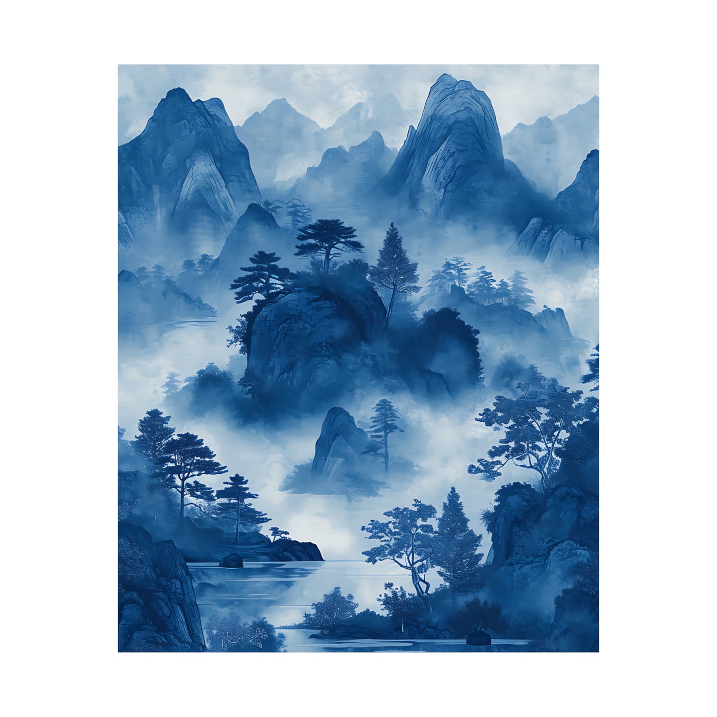 Blue Mountains 1 Matte Vertical Poster