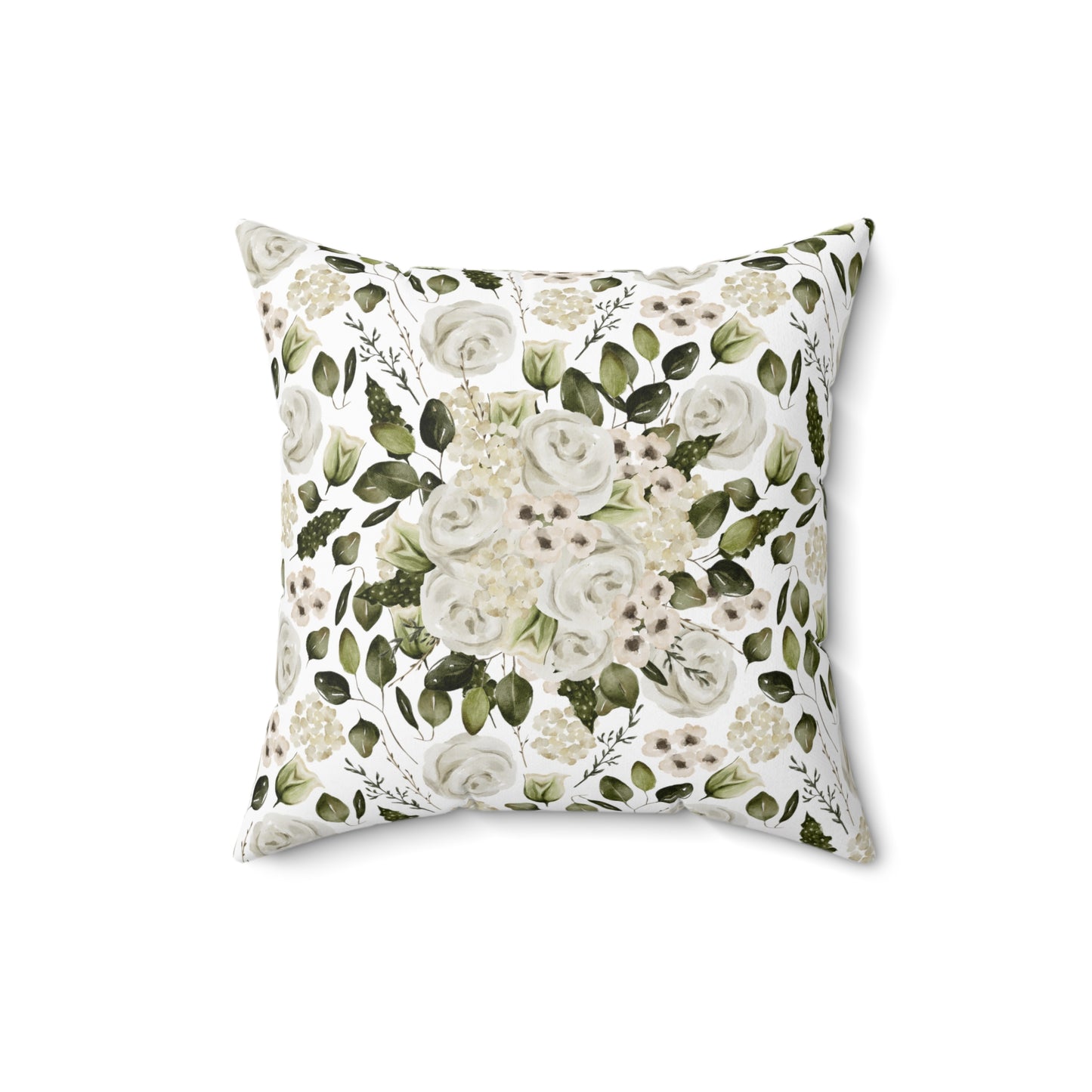 April Floral Accent Spun Polyester Square Pillow