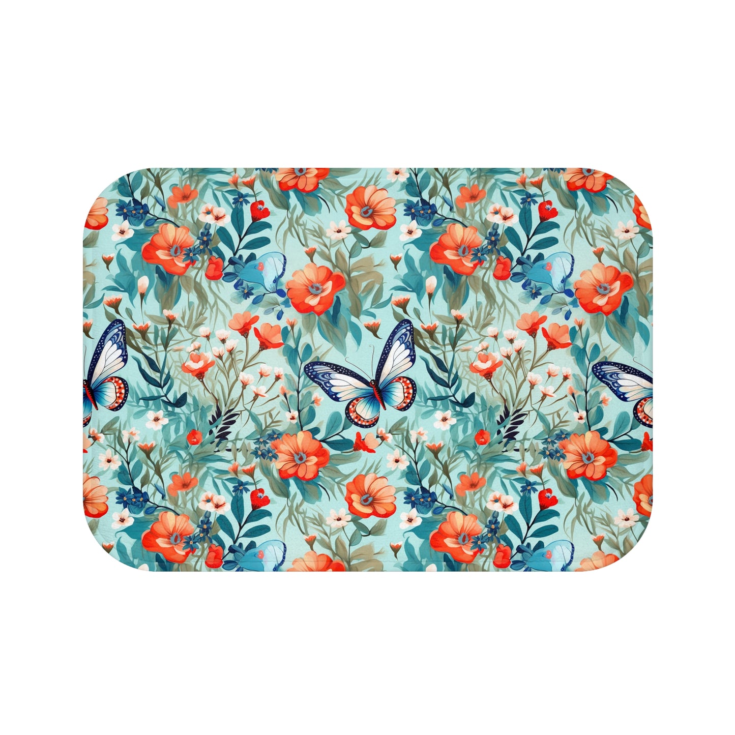 Butterly Floral Bath Mat