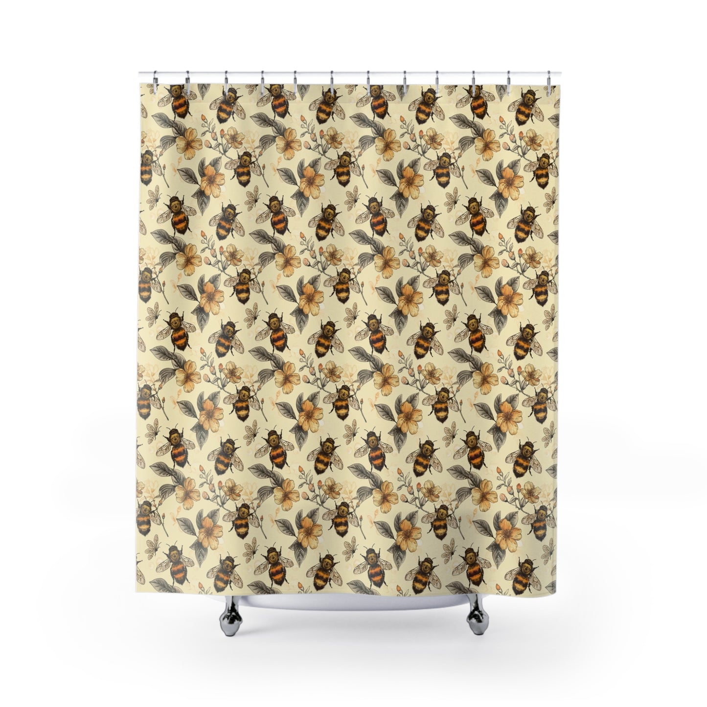 Vintage Bees Shower Curtains