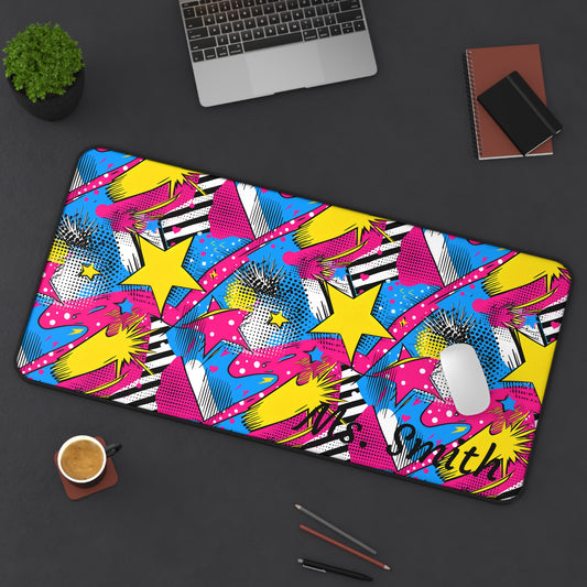 Personalized Star Pop Desk Mat