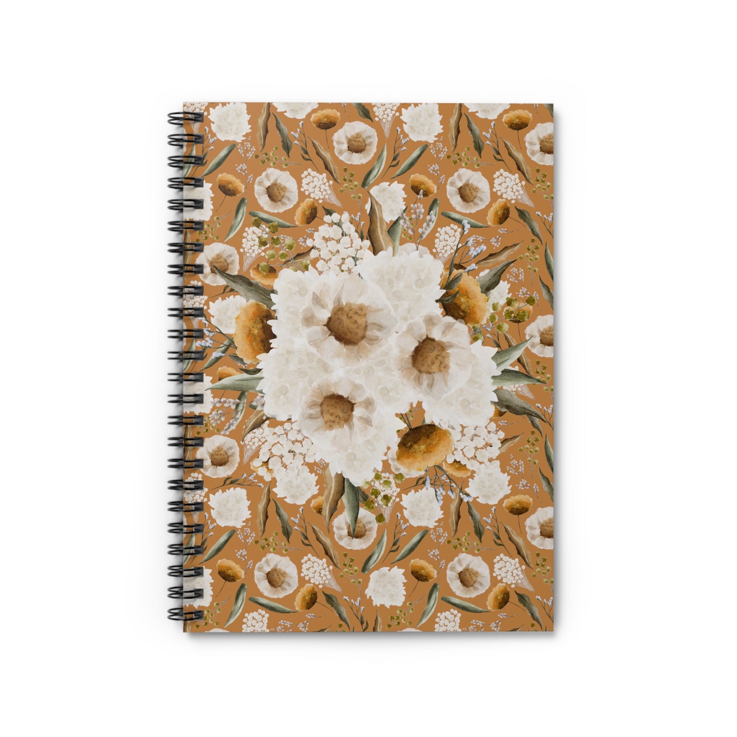 March Floral Spiral Notebook - Ruled Line