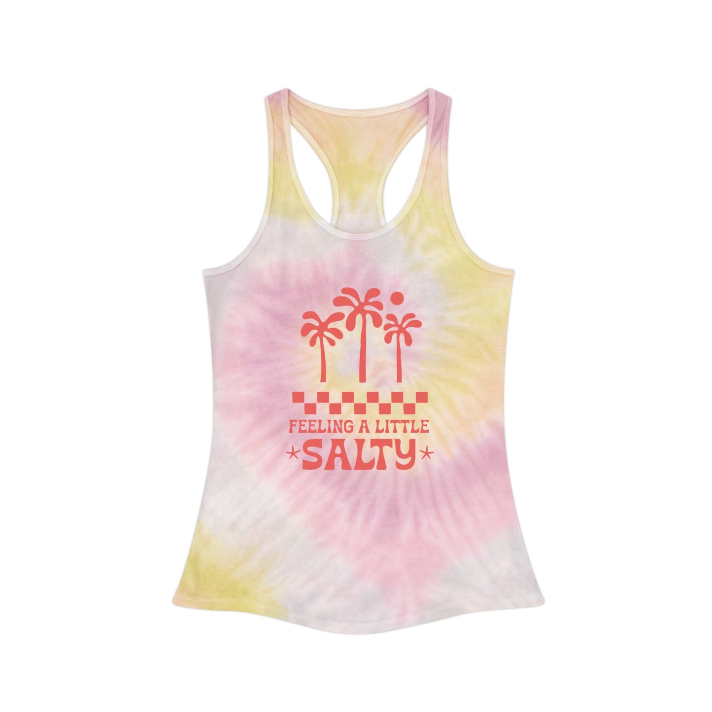 Feelin A Little Salty Tie Dye Racerback Tank Top