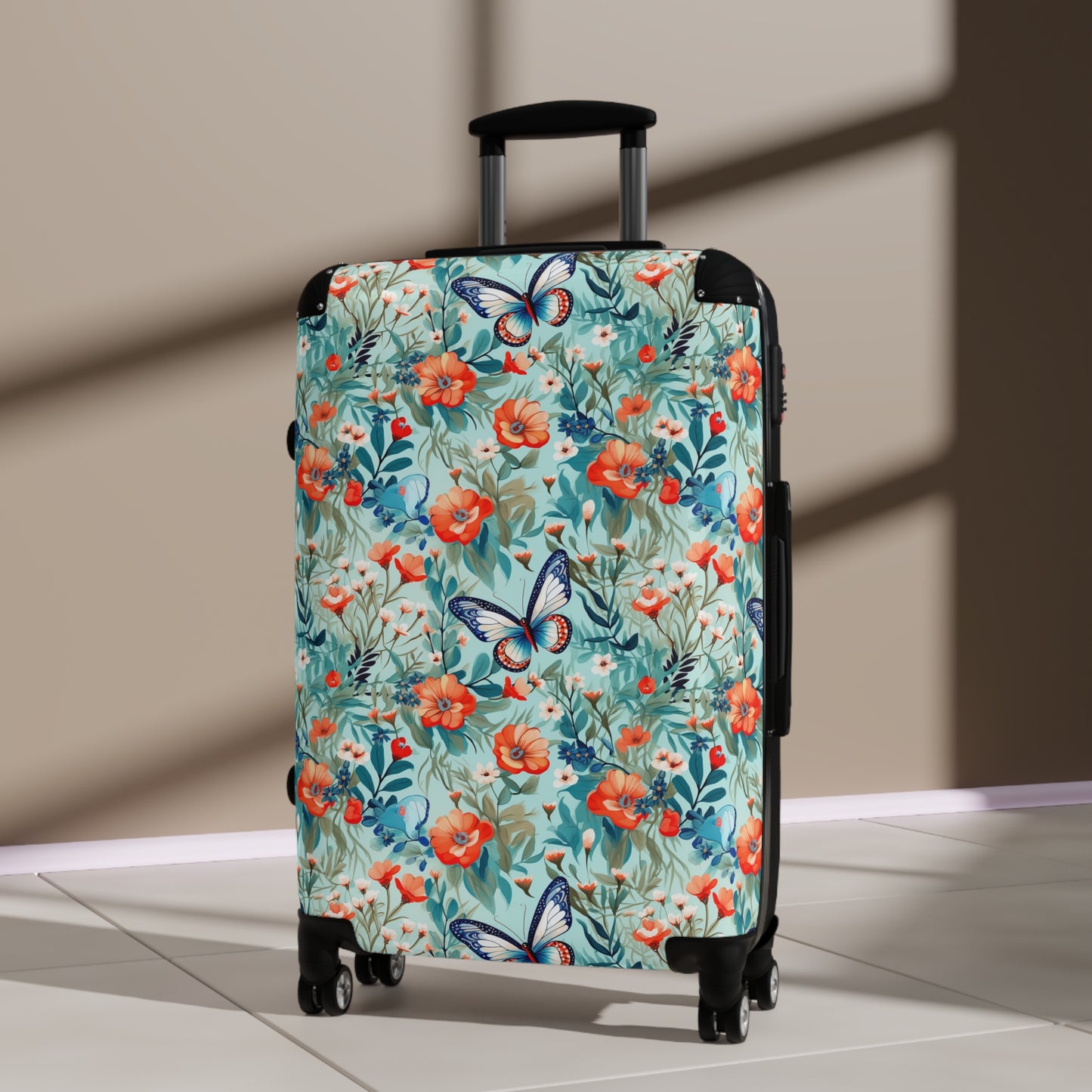 Butterfly Floral Suitcase