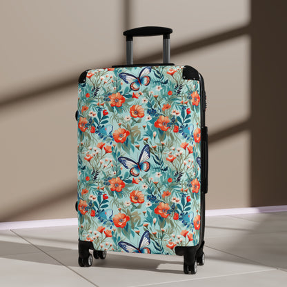 Butterfly Floral Suitcase