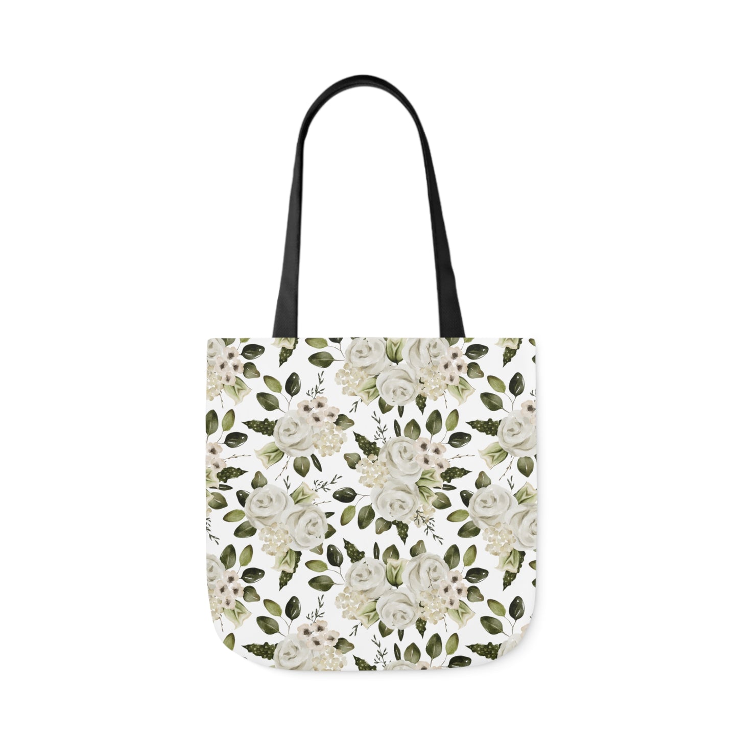 April Floral Canvas Tote Bag, 5-Color Straps