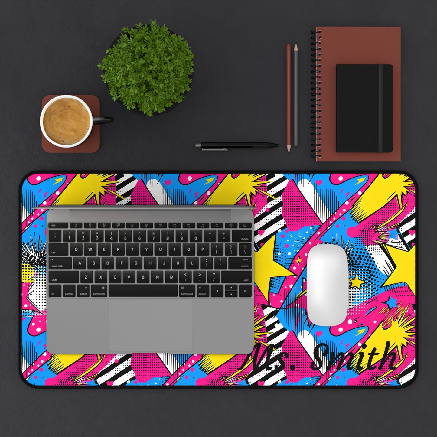 Personalized Star Pop Desk Mat