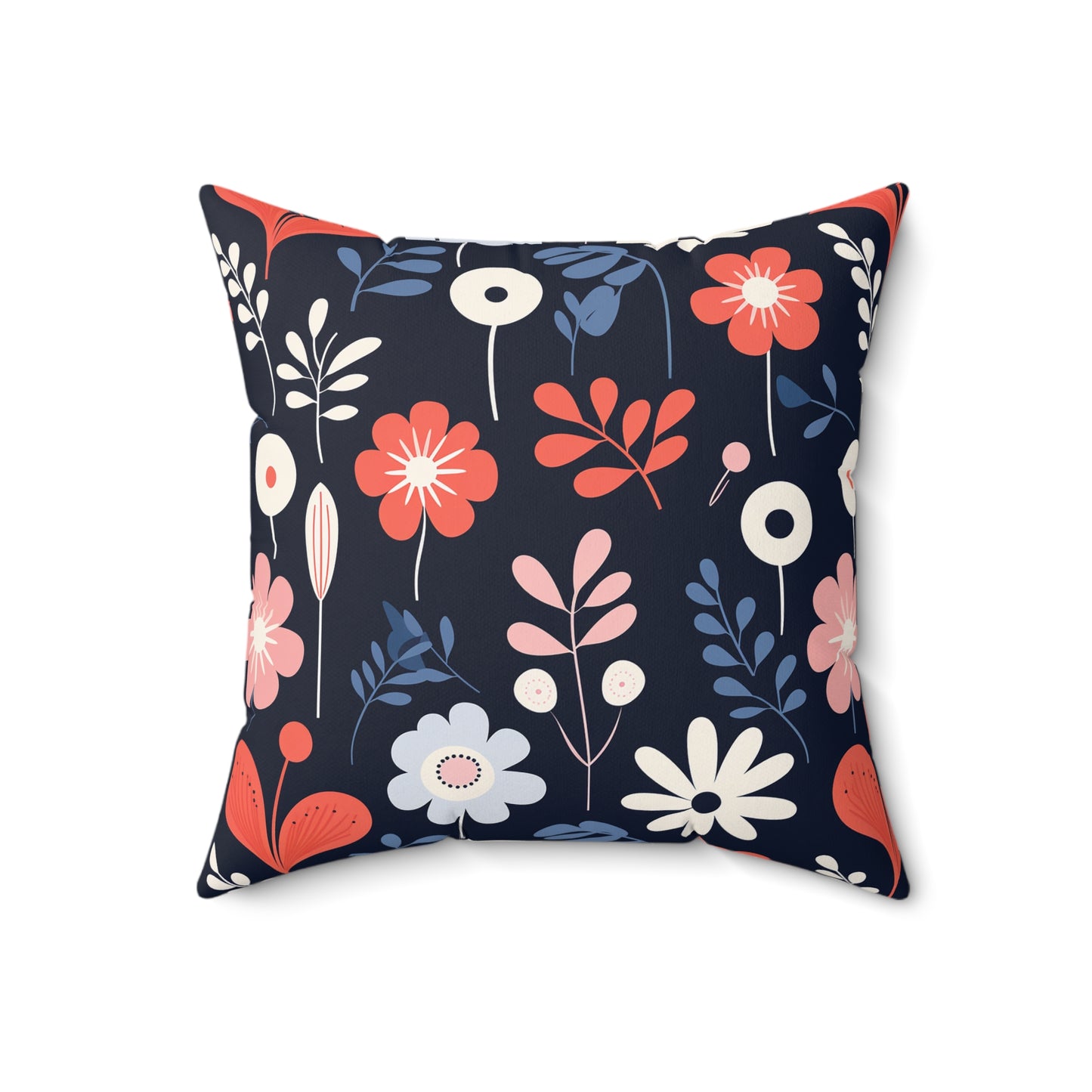 Dark Scandi Faux Suede Square Pillow