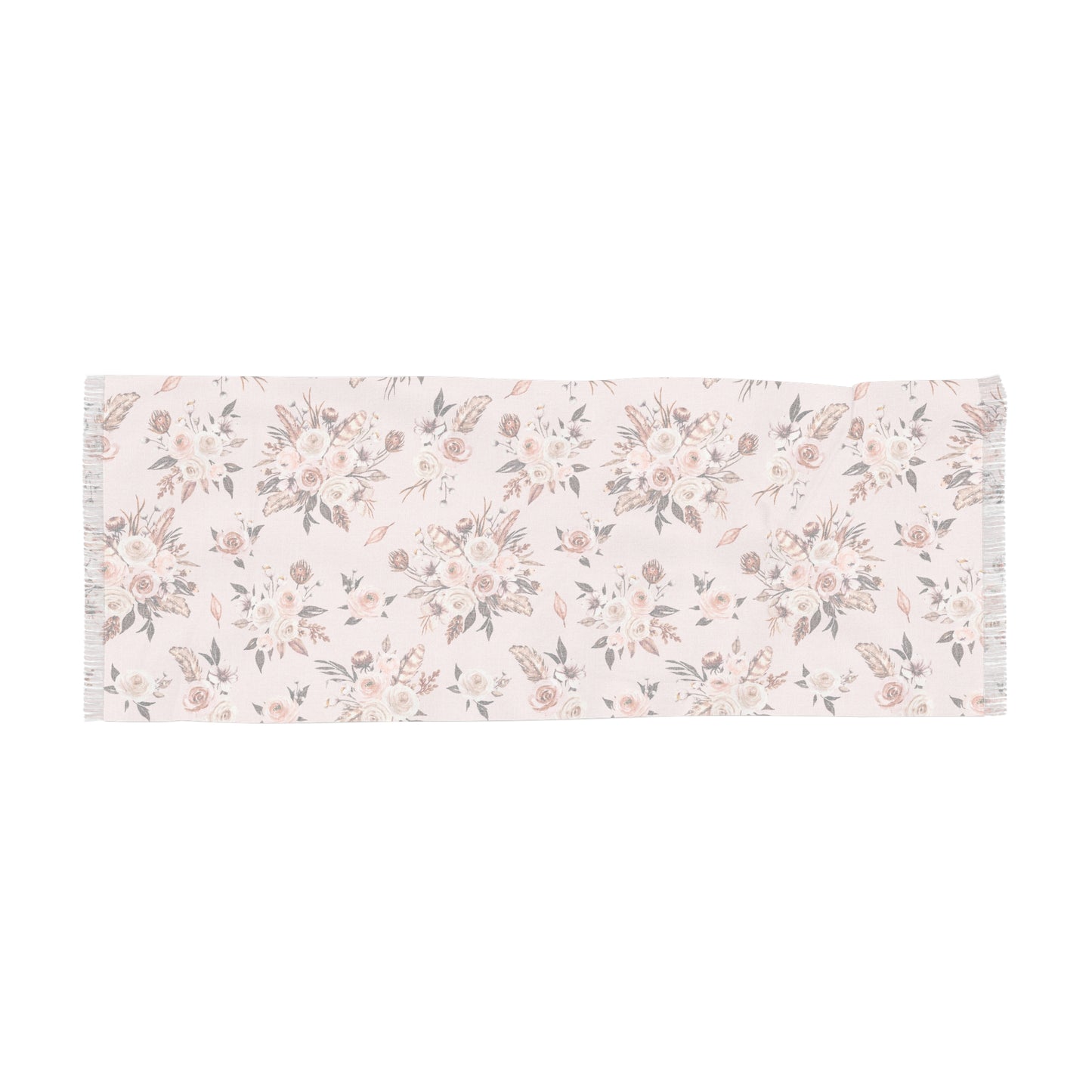 Pink Floral Light Scarf