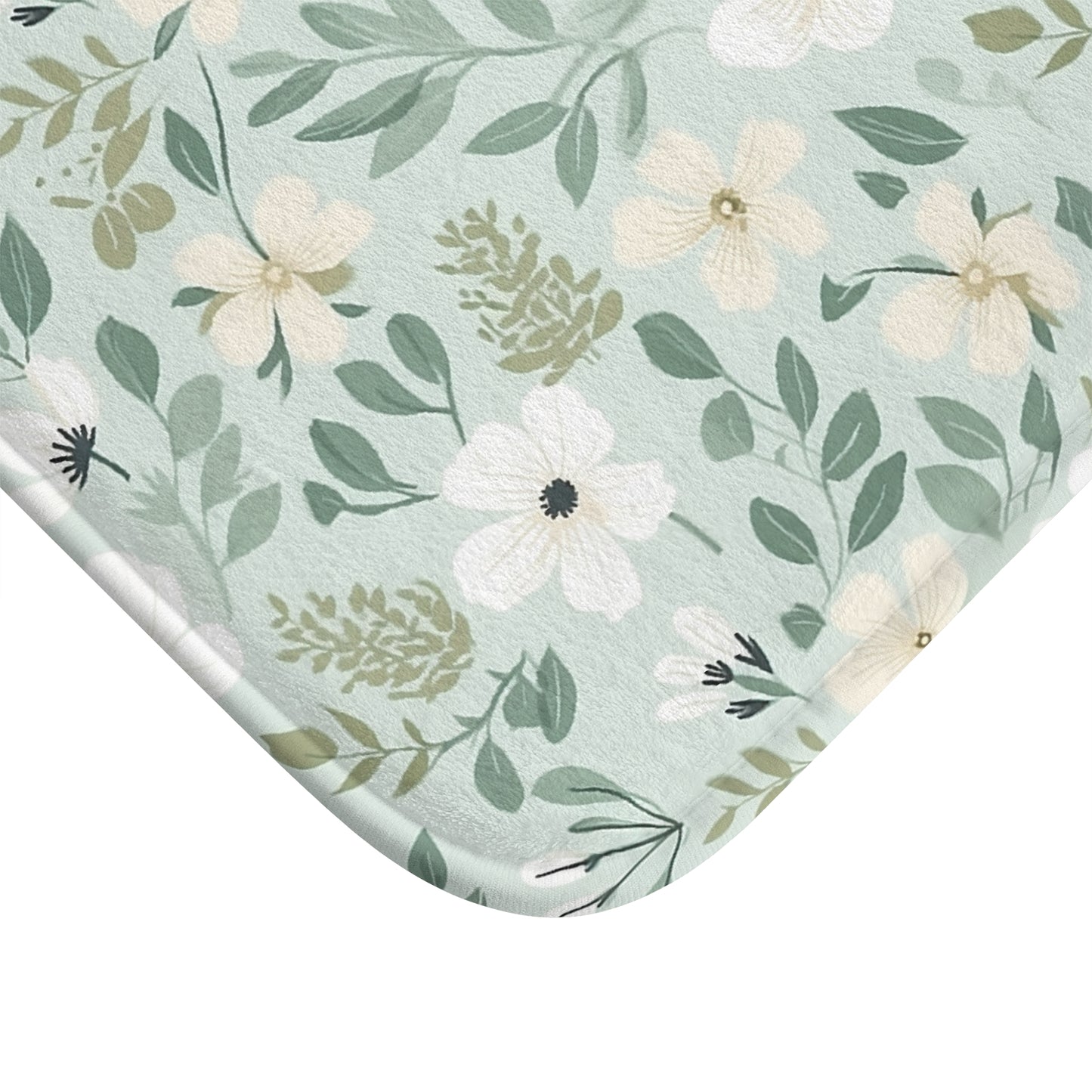 Sage Floral Bath Mat