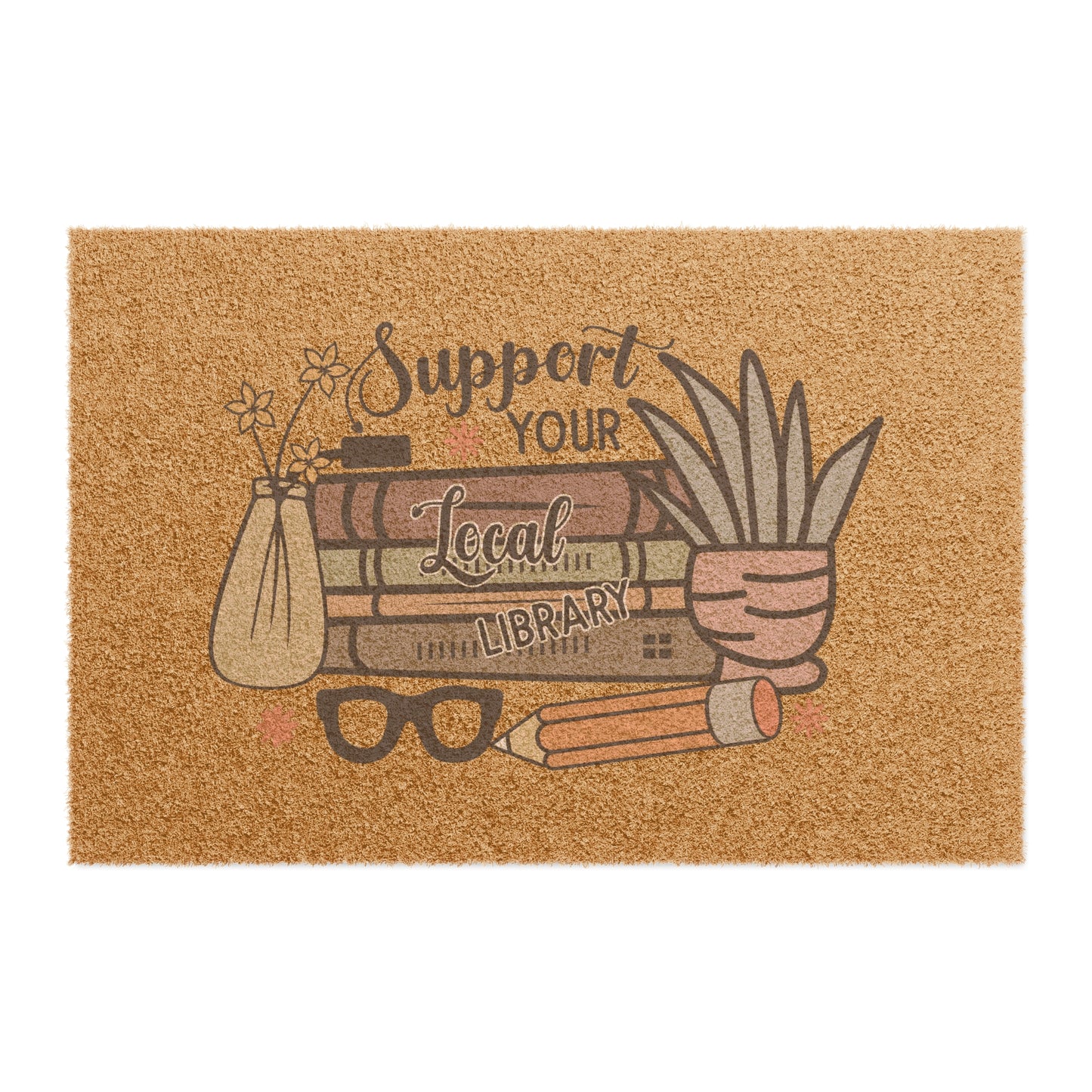 Support Your Local Library Doormat