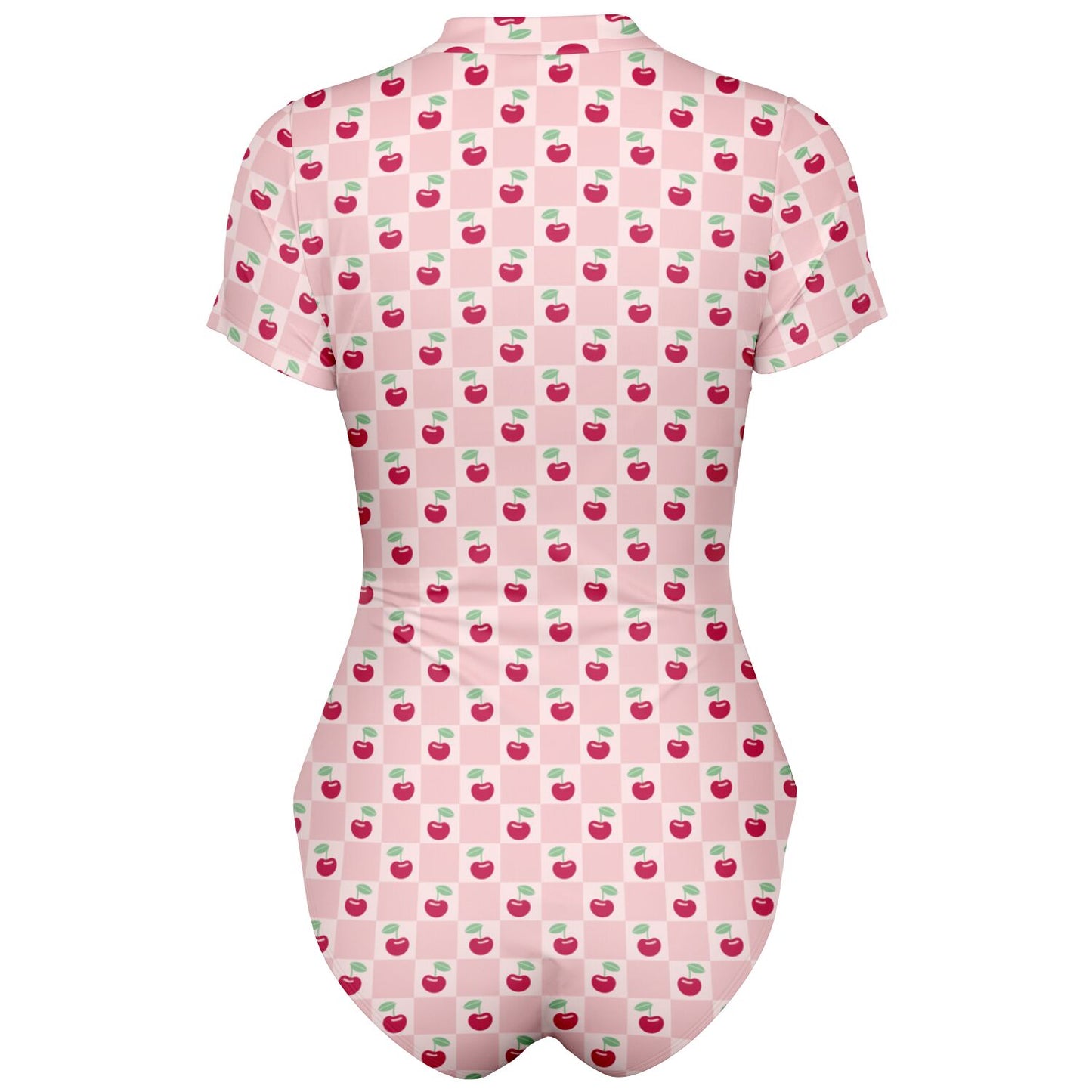 Pink Cherry Bodysuit Short Sleeve