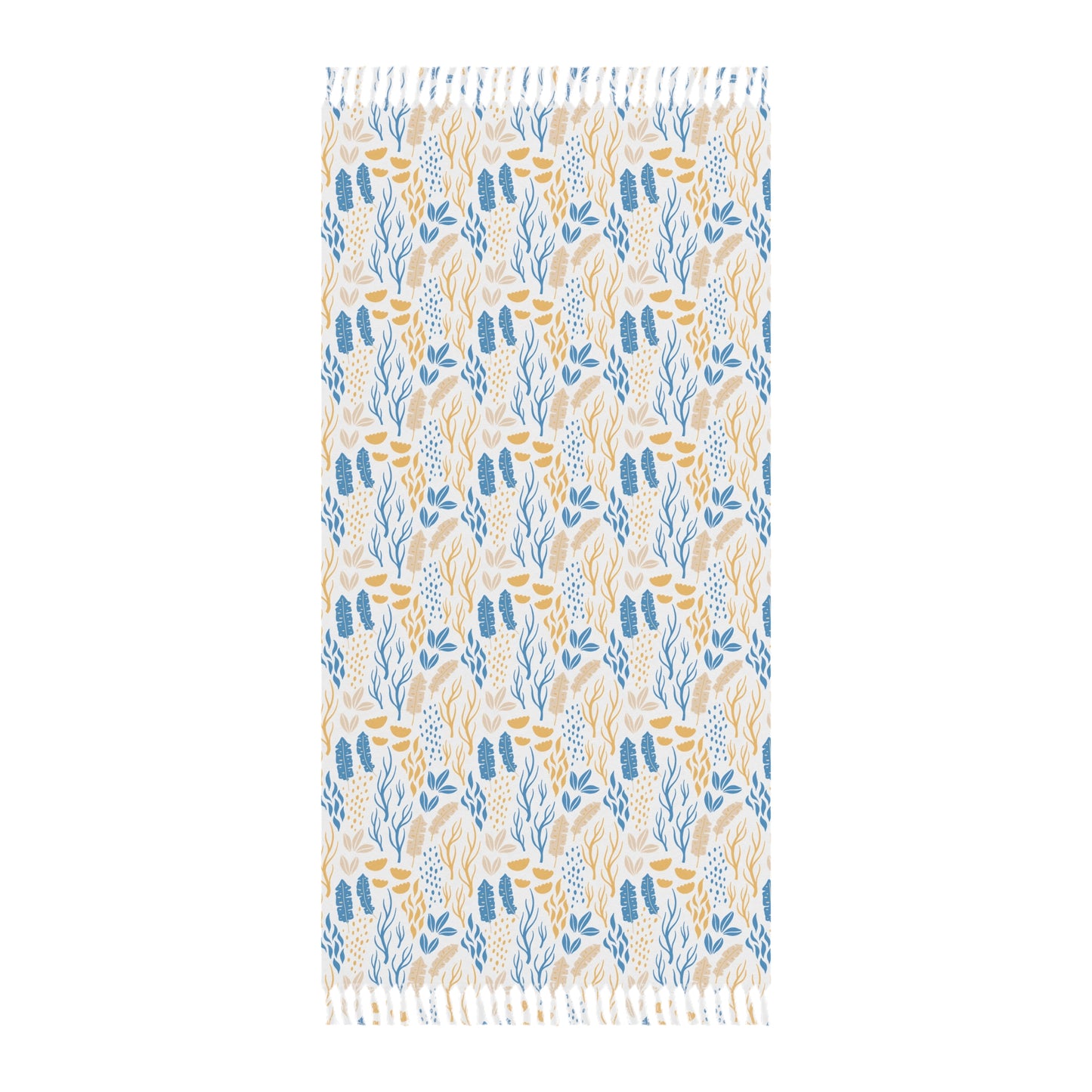 Yellow & Blue All Over Coral Boho Beach Cloth