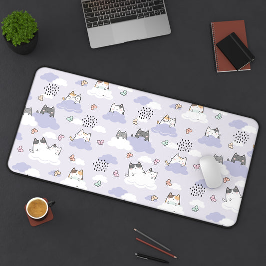 Cats and Clouds Desk Mat