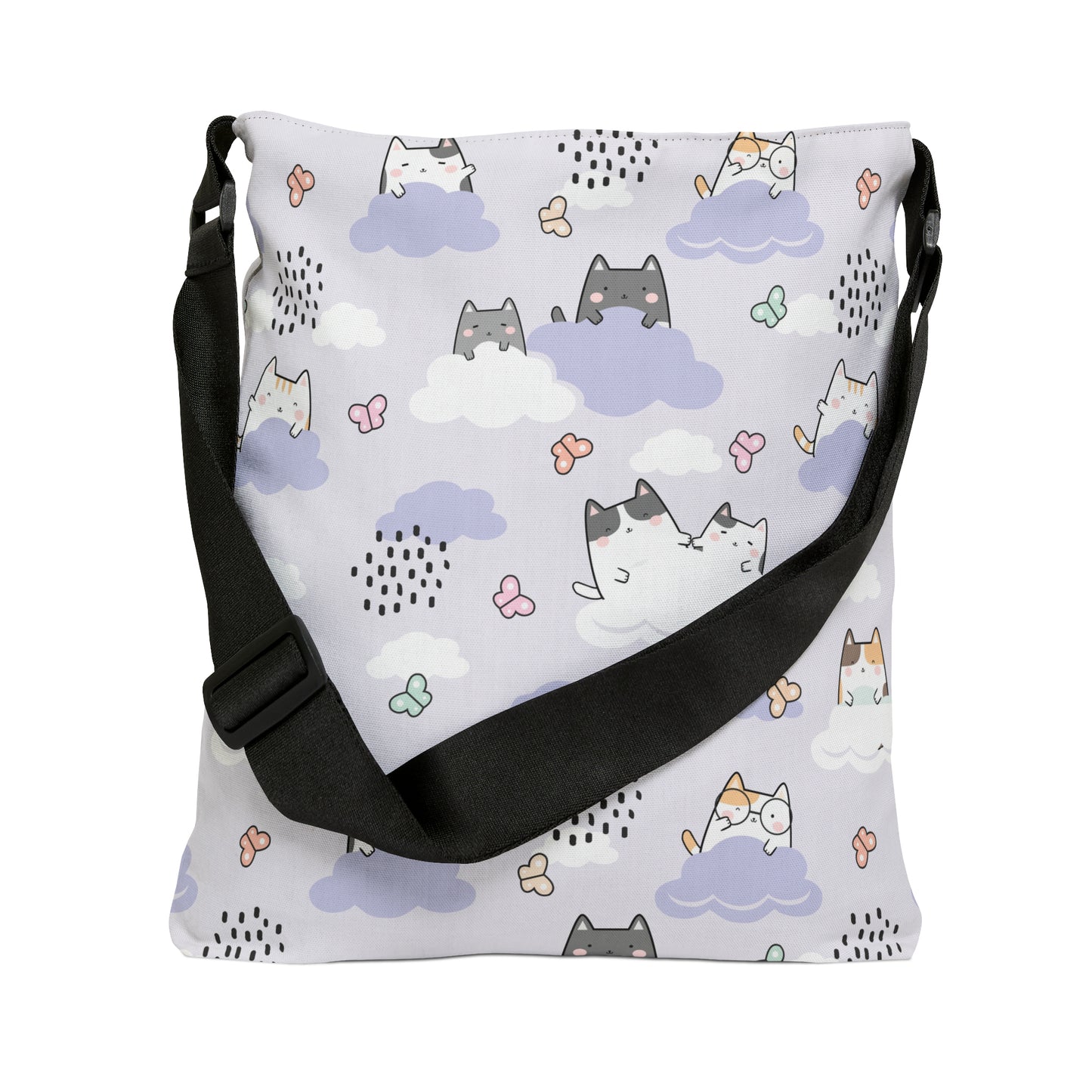 Cat Clouds Adjustable Tote Bag