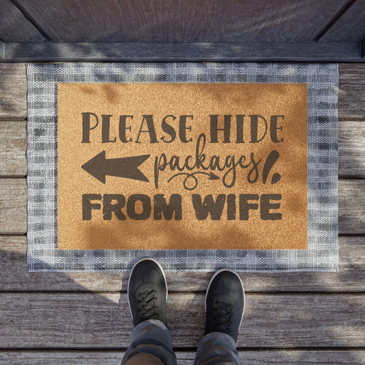 Please Hide Packages From Wife Doormat