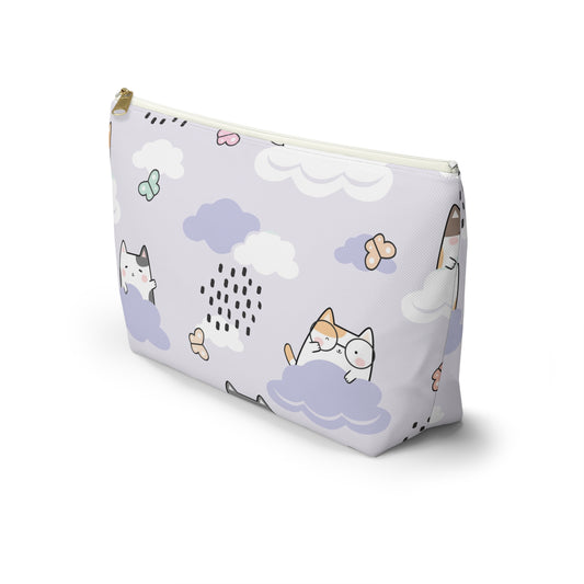 Cat Clouds Accessory Pouch w T-bottom