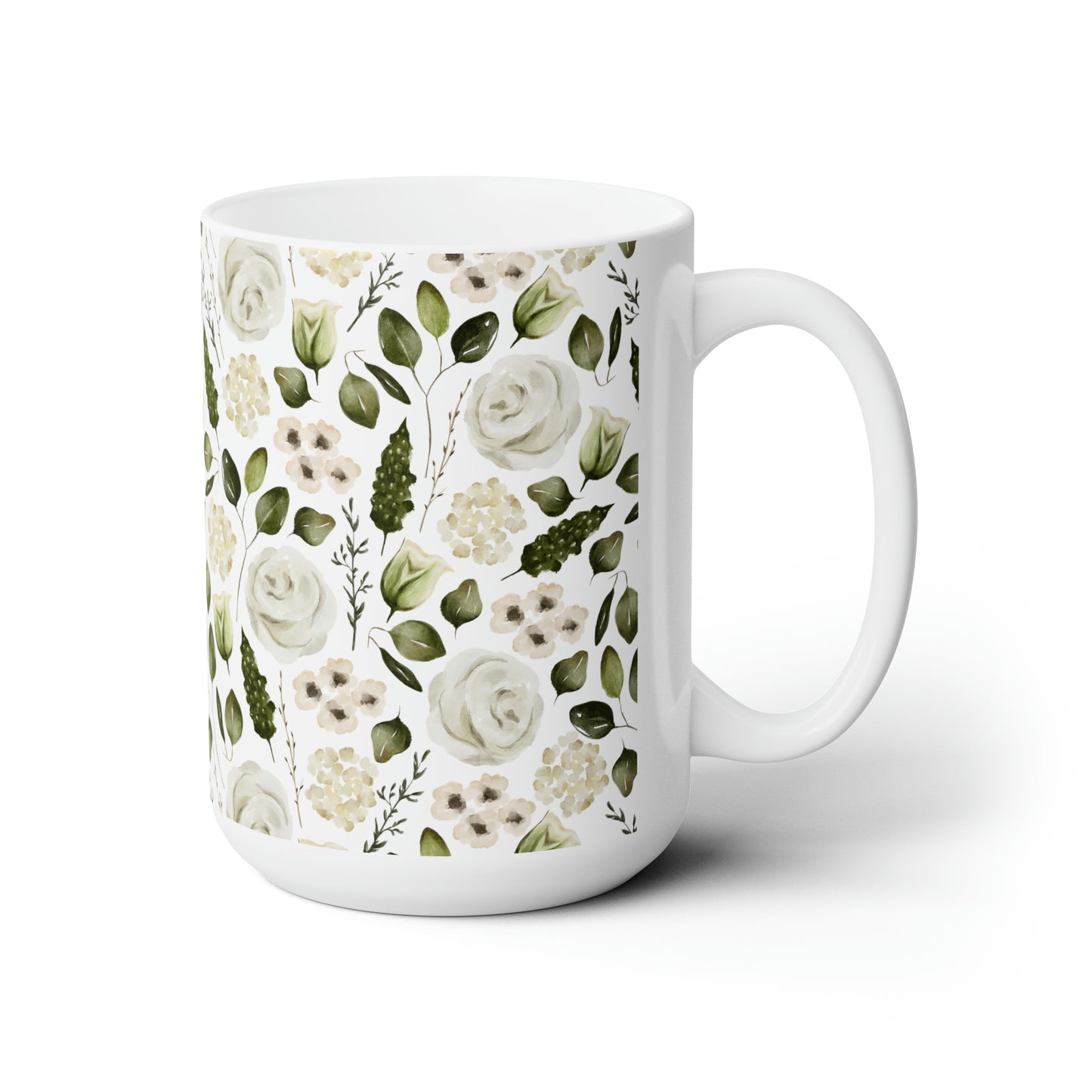 April Floral Ceramic Mug 15oz