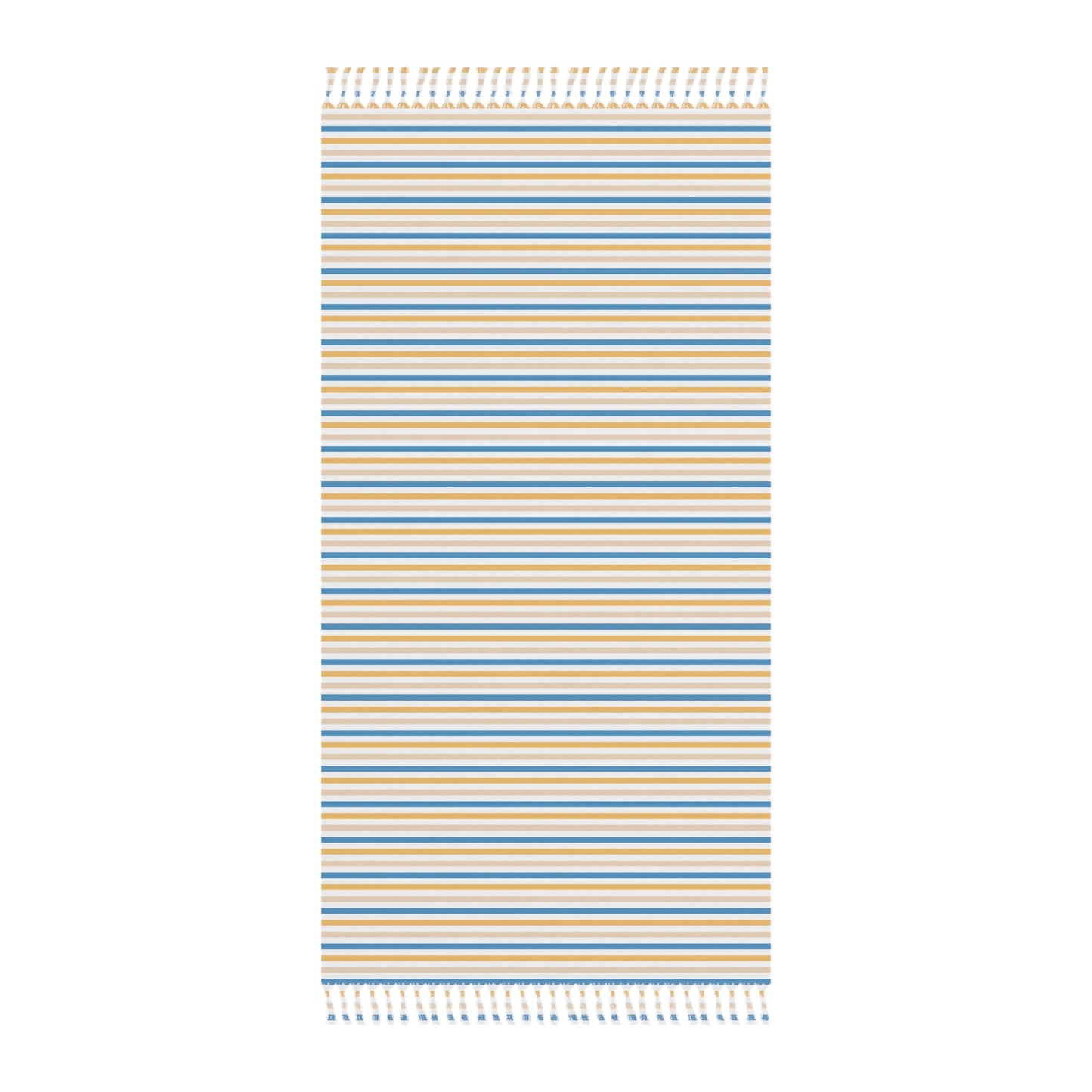 Yellow and Blue Striped Boho Beach Cloth