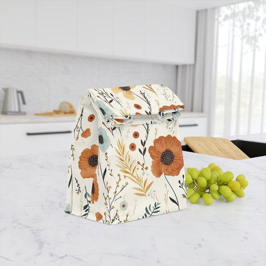 Floral Polyester Lunch Bag