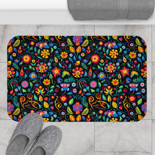 Mexican Floral Bath Mat