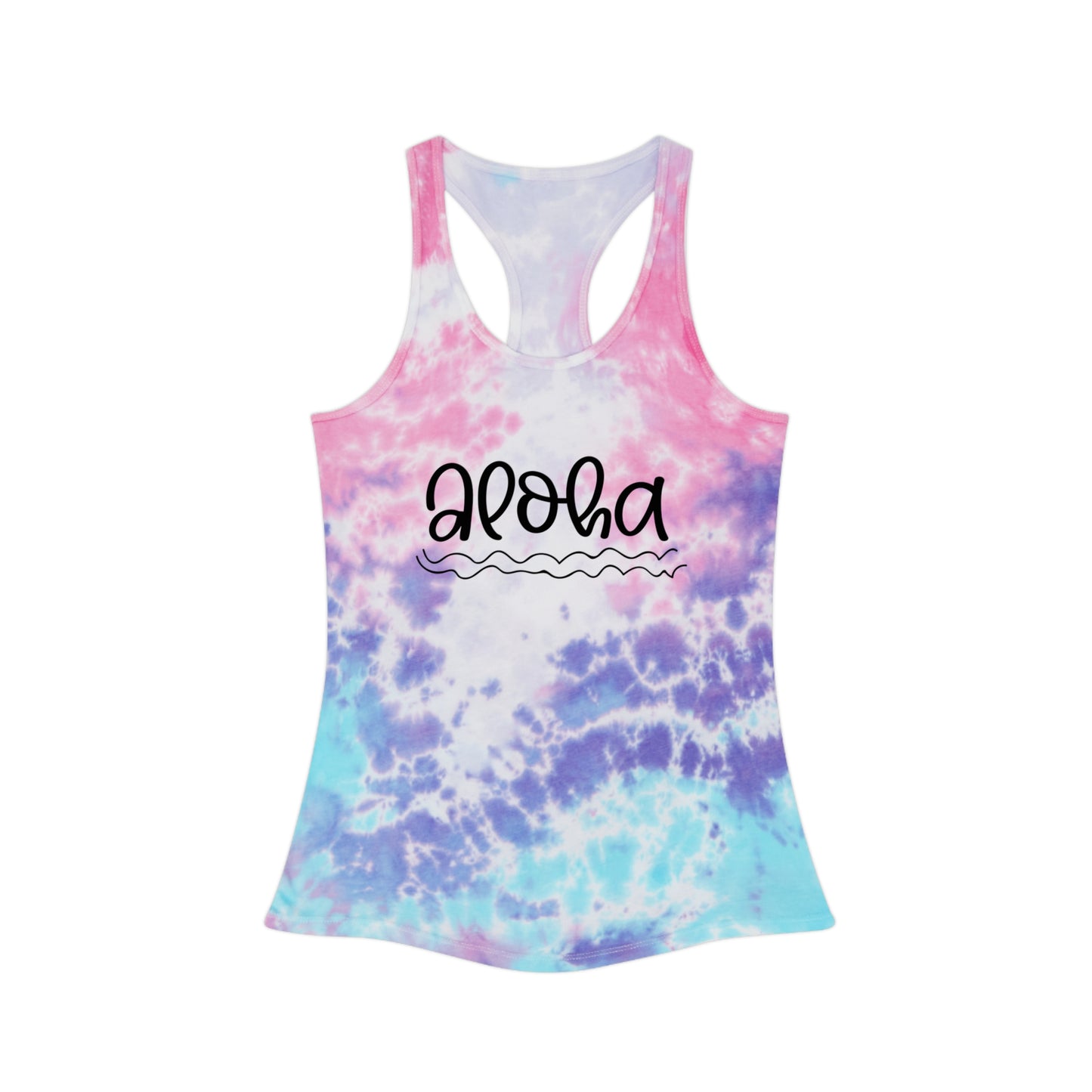 Aloha Tie Dye Racerback Tank Top