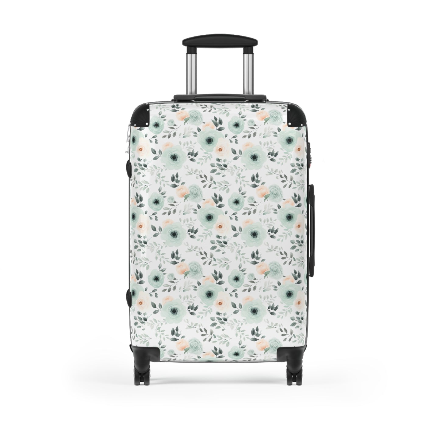 Mint Floral Suitcase