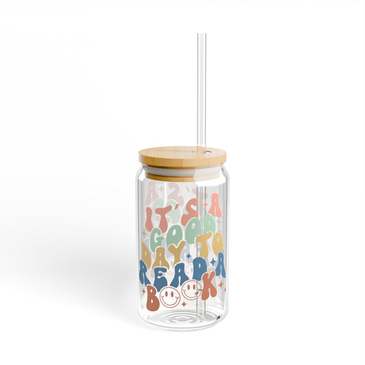 It's A Good Day to Read A Book Smile Sipper Glass, 16oz