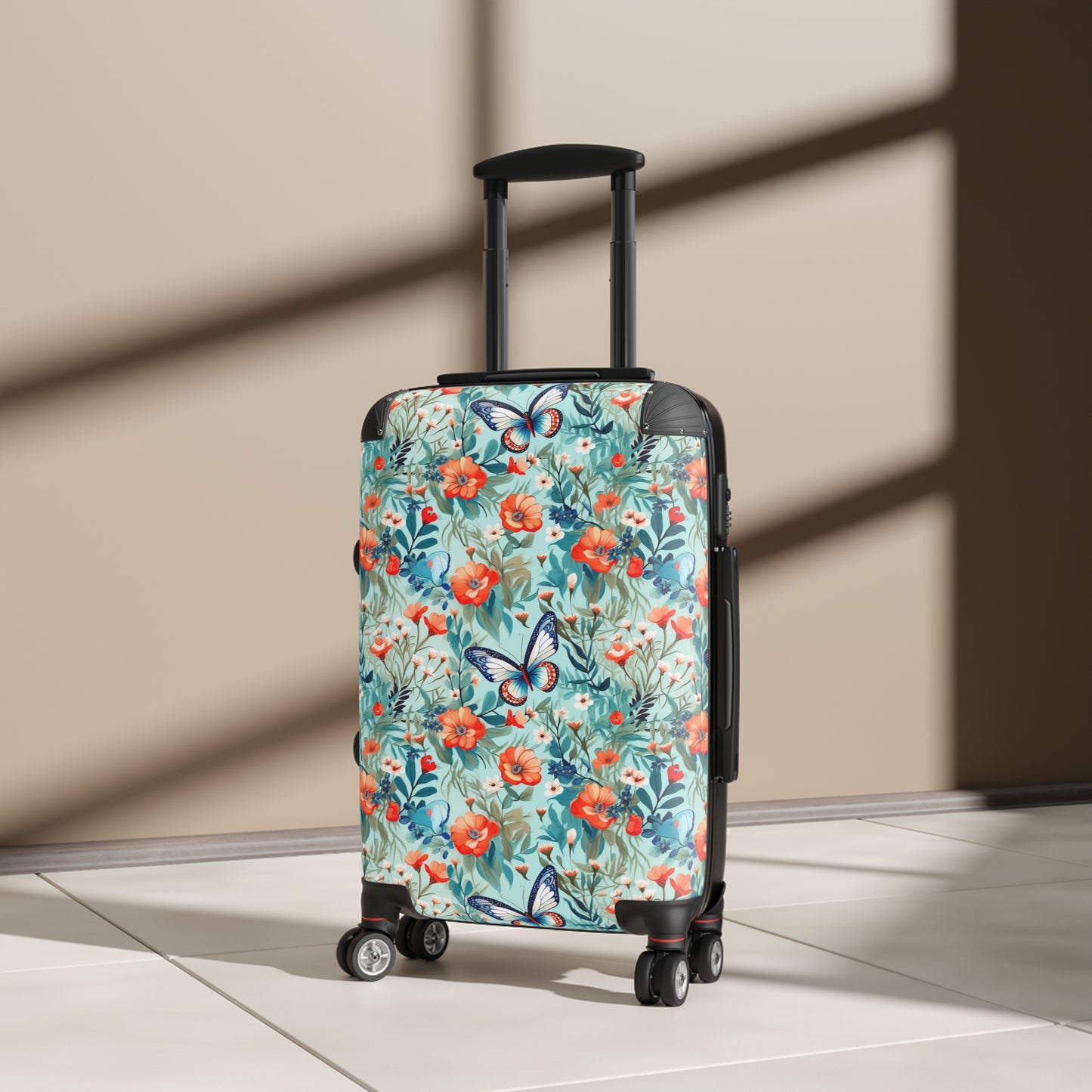 Butterfly Floral Suitcase