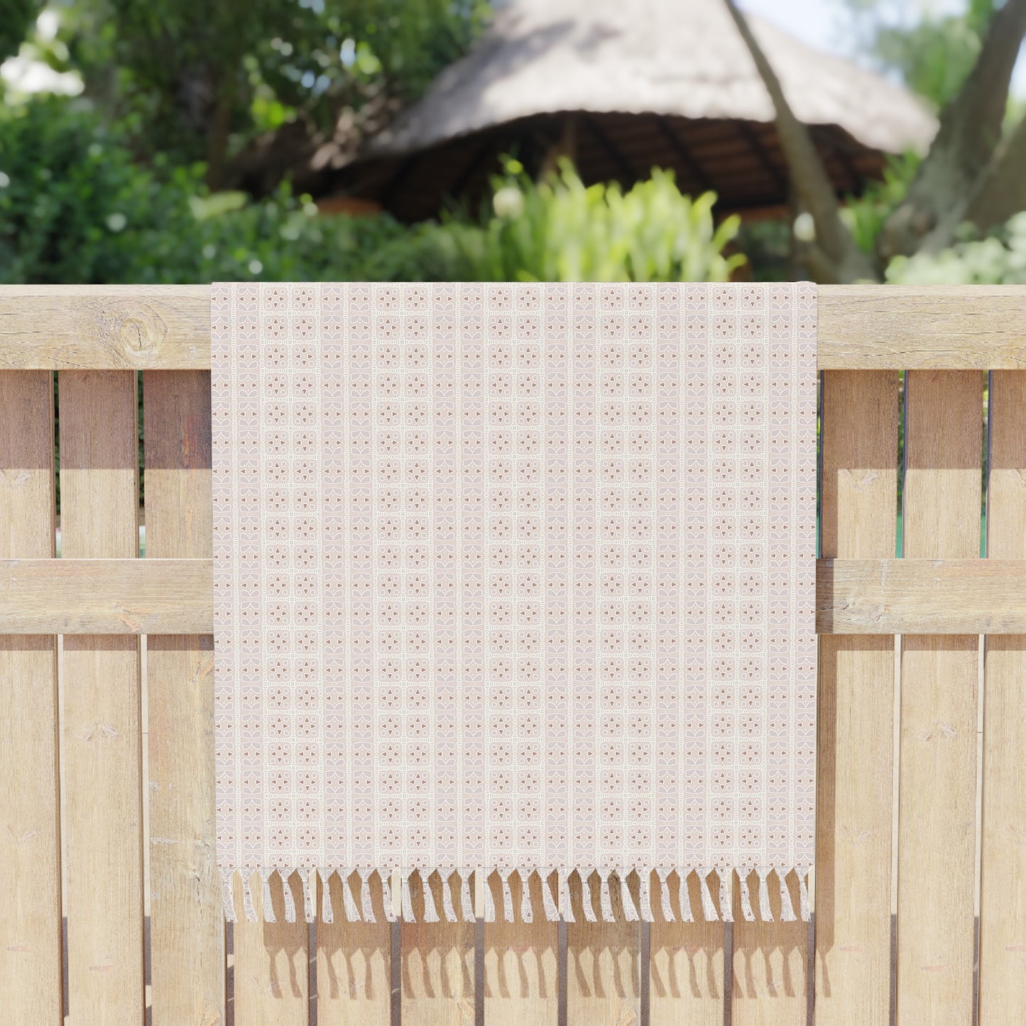 Boho Chic Mid Century Modern Beige Neutral Boho Beach Cloth