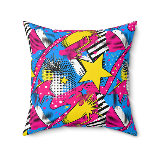 Star Pop Spun Polyester Square Pillow