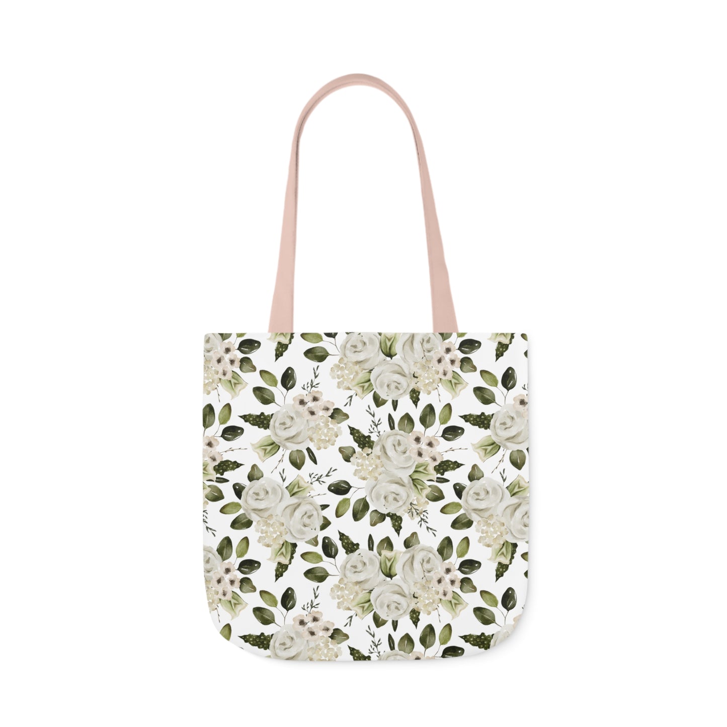 April Floral Canvas Tote Bag, 5-Color Straps