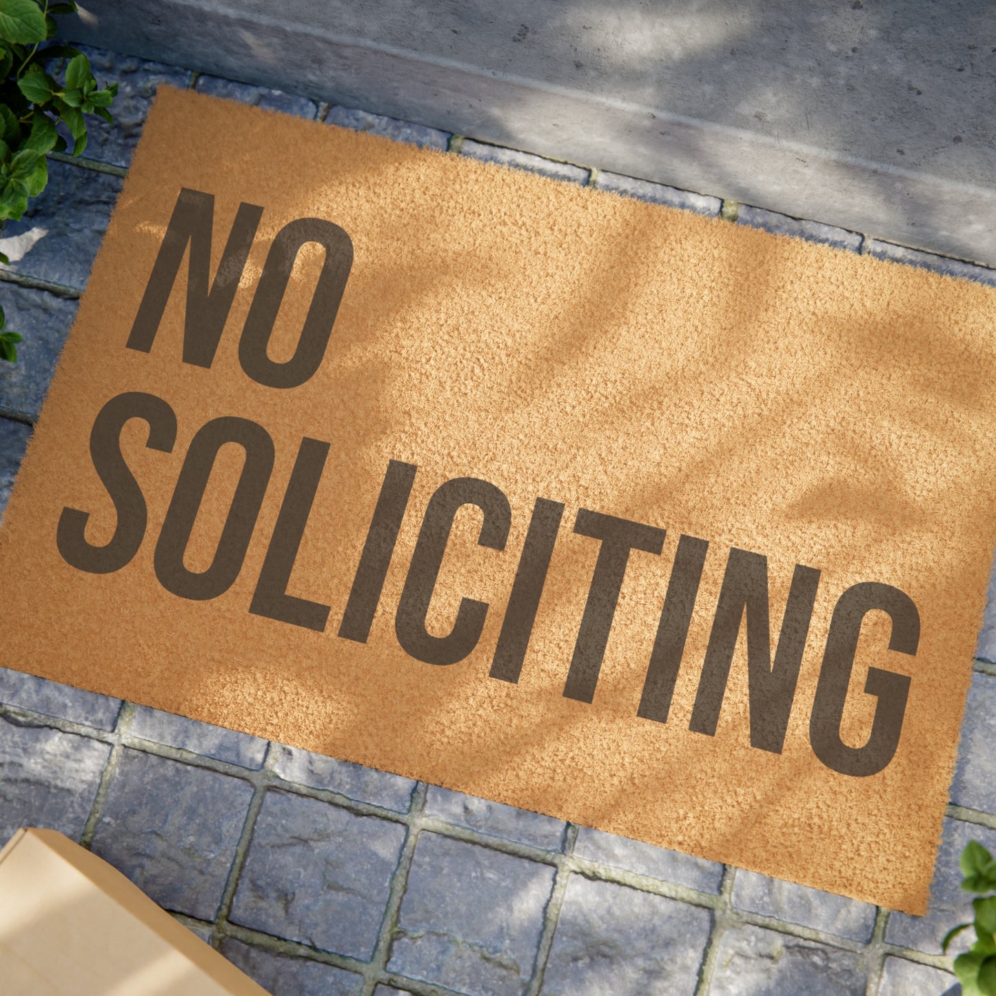 No Soliciting Doormat