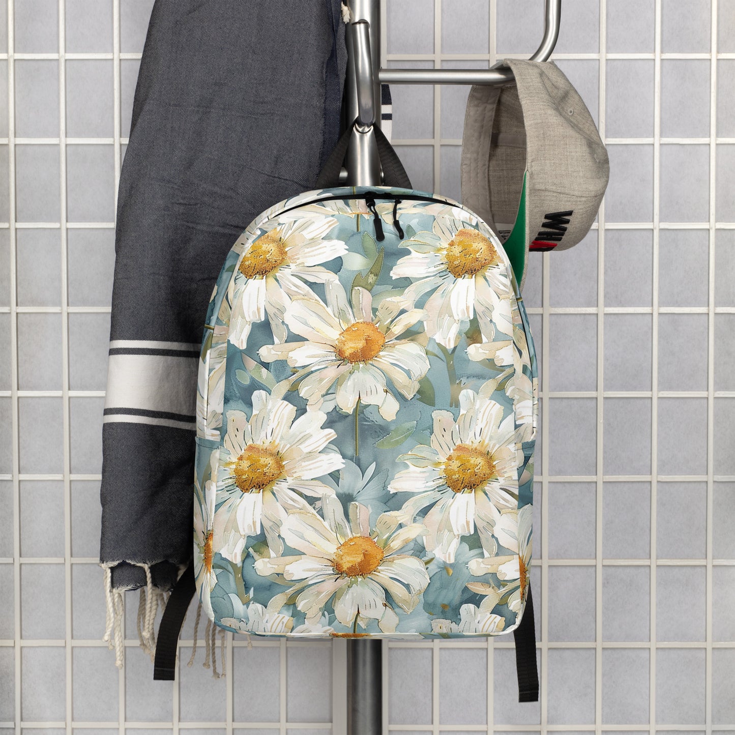 Watercolor Daisies Minimalist Backpack