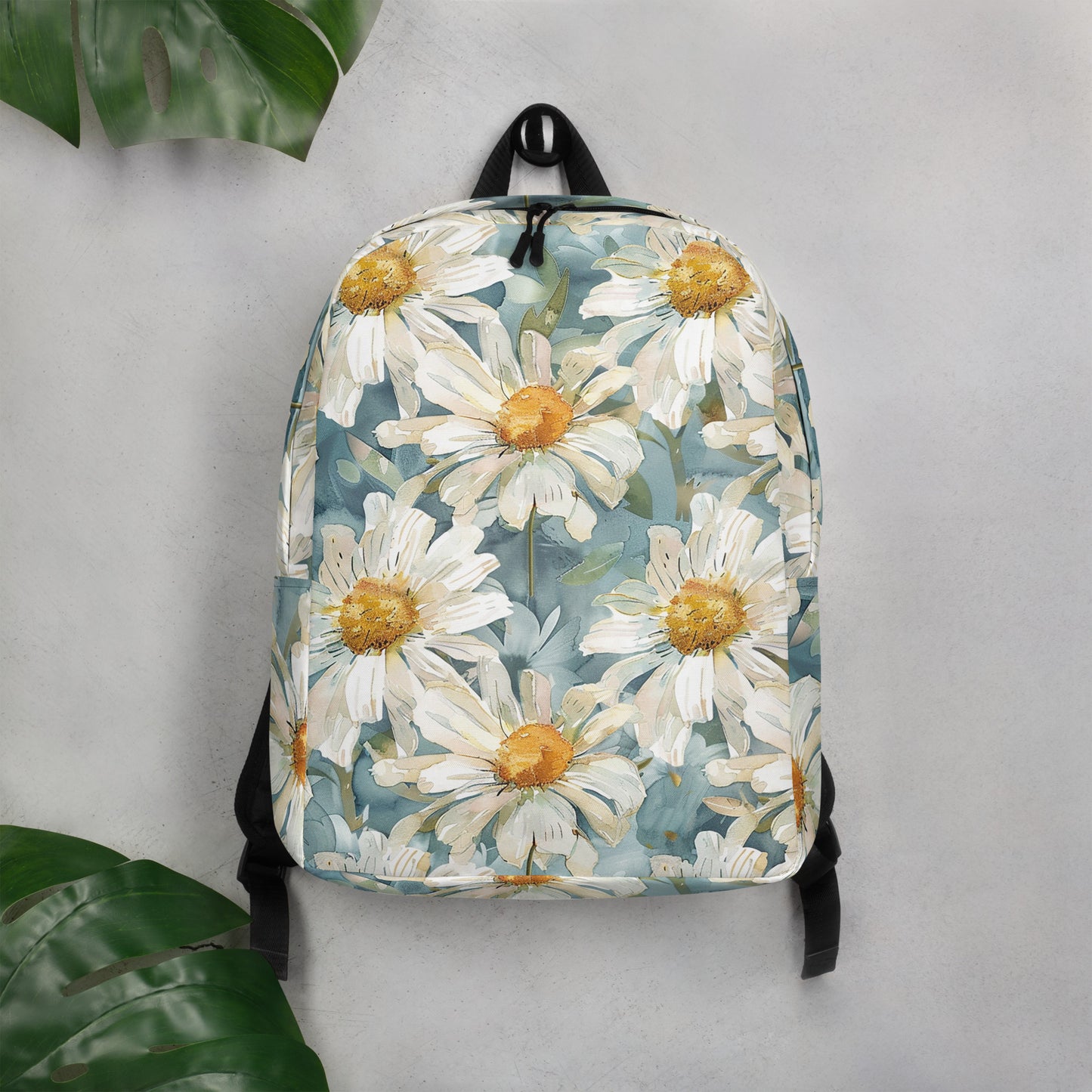 Watercolor Daisies Minimalist Backpack