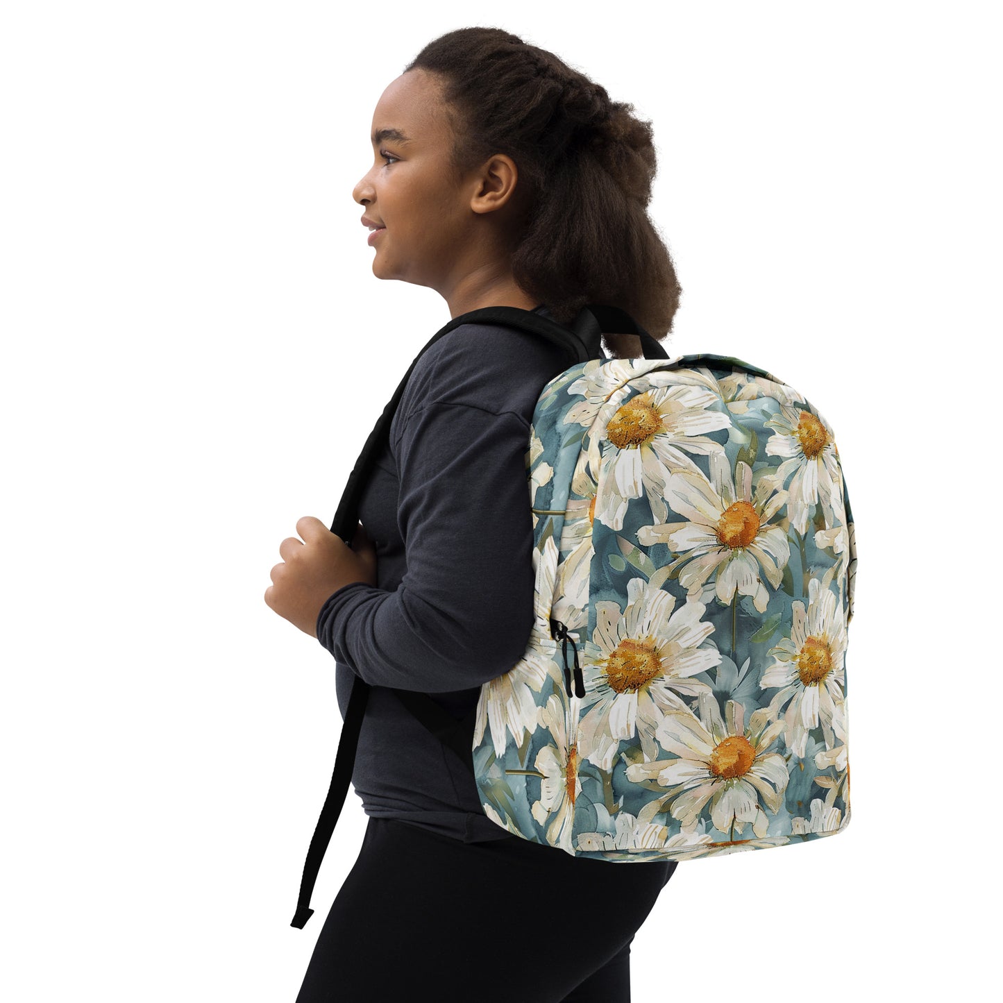 Watercolor Daisies Minimalist Backpack