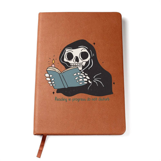 Reading In Progress Do Not Disturb Skeleton Vegan Leather Journal