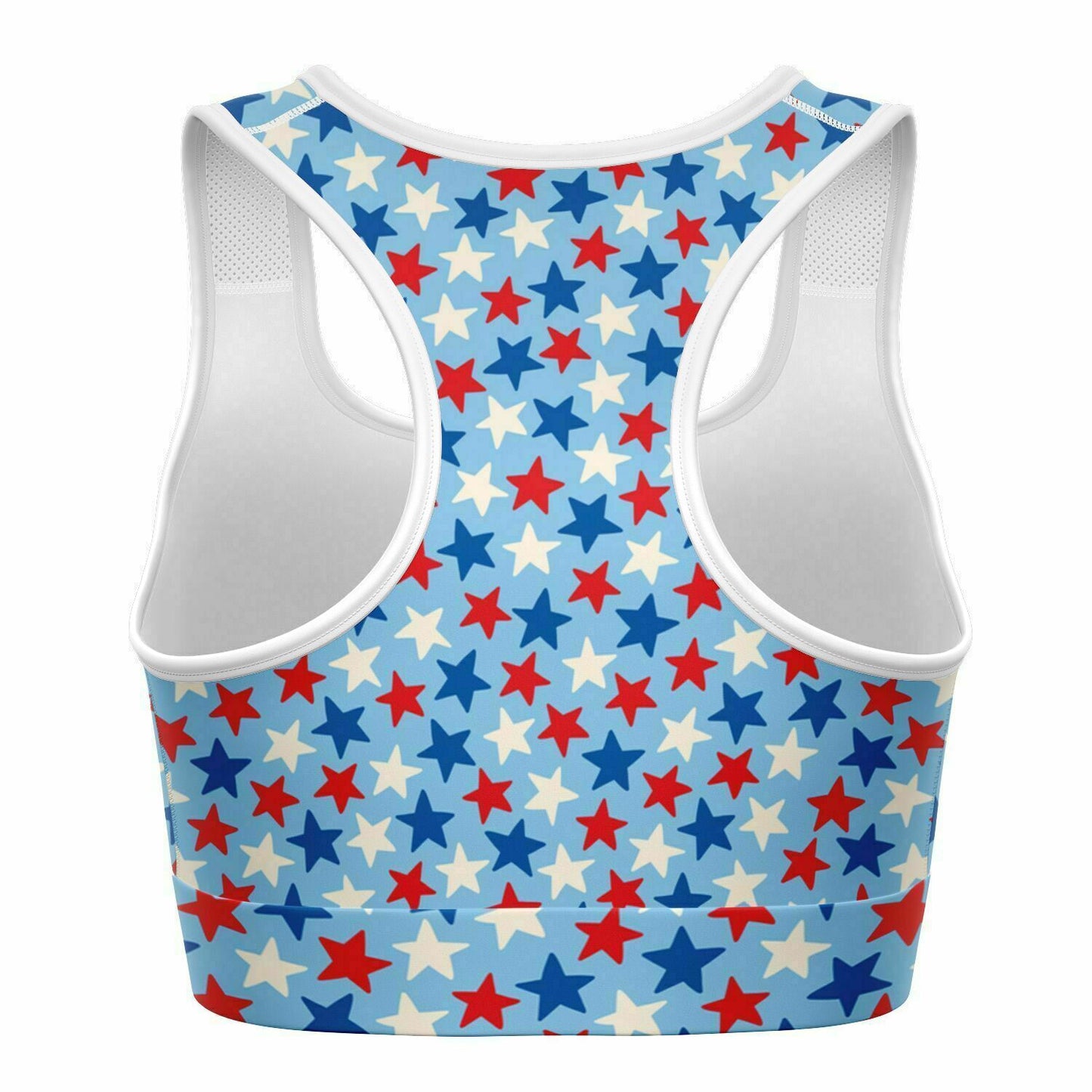 Red and Blue Stars Sports Bra