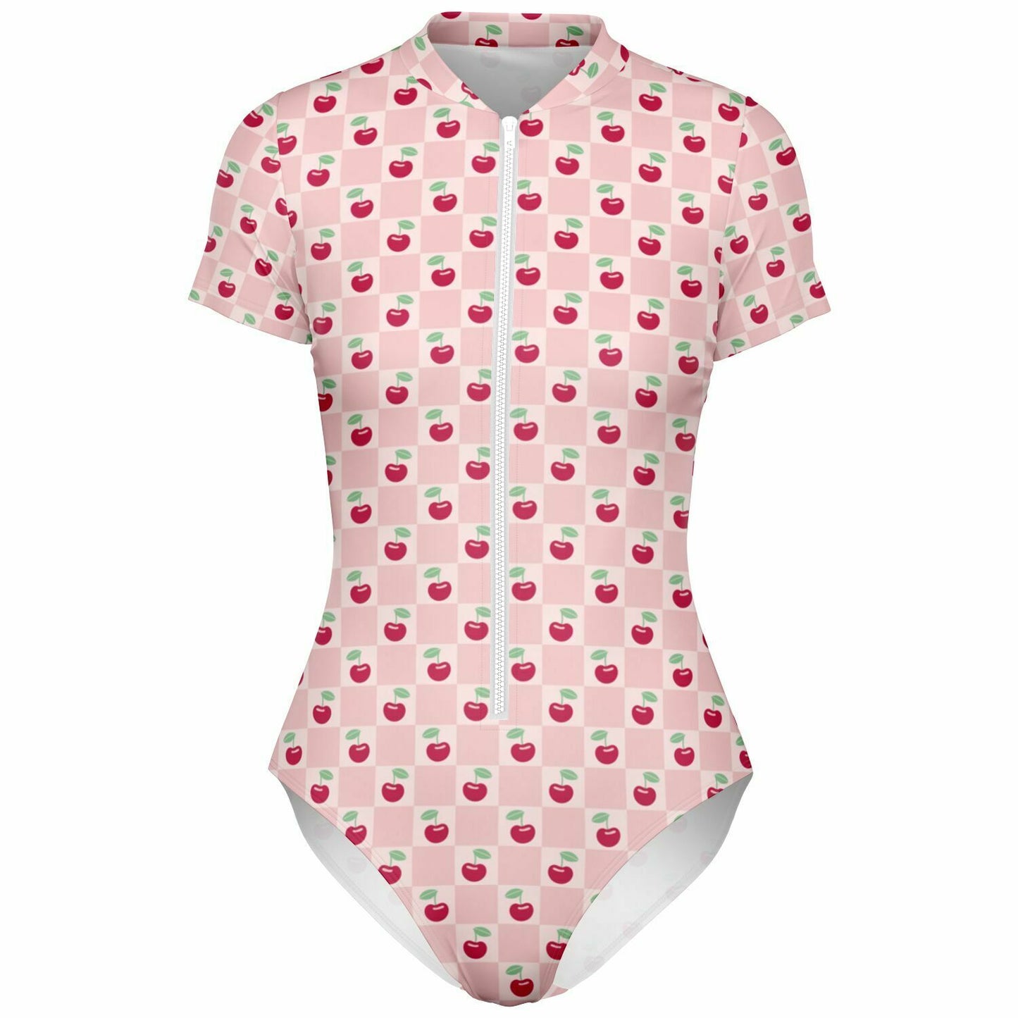 Pink Cherry Bodysuit Short Sleeve