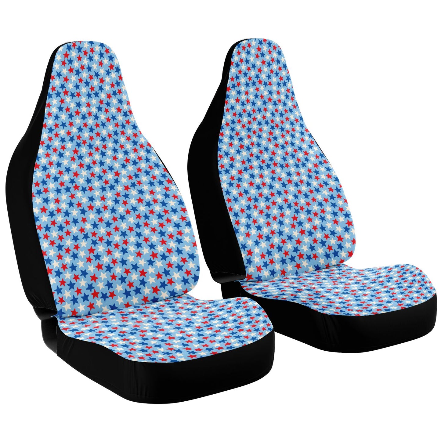 Red and Blue Stars Car Seat Cover