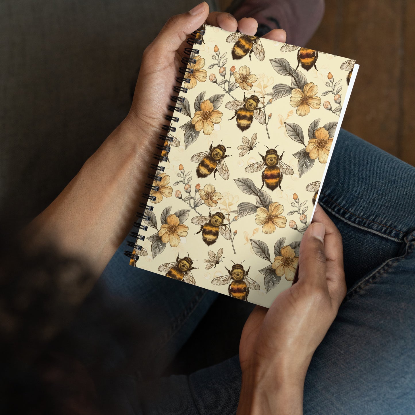 Vintage Bees Spiral notebook