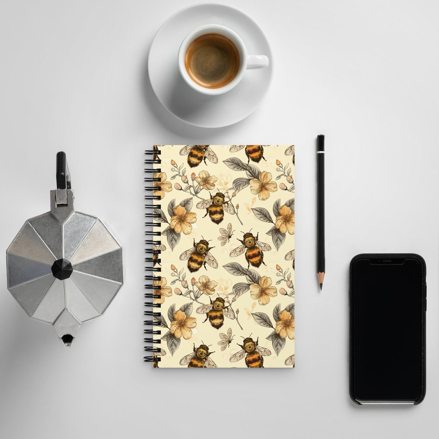 Vintage Bees Spiral notebook